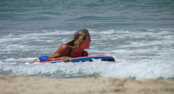 in the surf